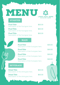 Organic Vegan Restaurant Menu