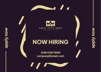 Now Hiring  Postcard