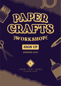 Kids Paper Crafts Flyer