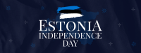 Simple Estonia Independence Day Facebook Cover