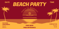 Beach Party Twitter Post