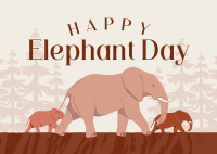 Elephant Day Postcard example 1