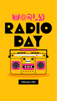 Radio Day Retro Facebook Story