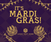 Rustic Mardi Gras Facebook Post