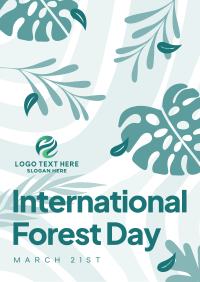 Abstract Forest Day Poster