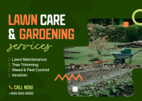 Lawn Care & Gardening Postcard