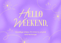 Weekend Greeting Quote Postcard