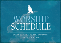 Simple Church Schedule Postcard Design