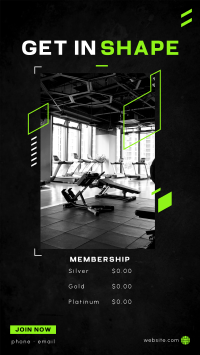 Gym Membership Facebook Story