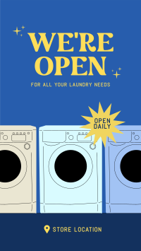 Laundry Store Hours Facebook Story