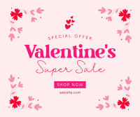 Valentines Day Super Sale Facebook Post