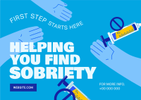 Find Sobriety Postcard