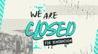 Grunge Closed Announcement Animation