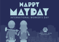 May Day Workers Event Postcard