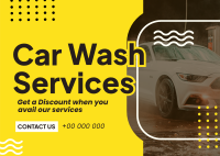 Sleek Car Wash Services Postcard