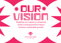 Fun Geometric Business Vision Postcard