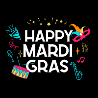 Mardi Gras Festival Instagram Post Design