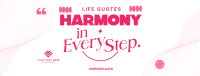 Harmony Life Quote Facebook Cover Design