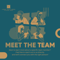 Modern Quirky Meet The Team Instagram Post