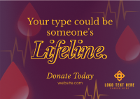 Donate Blood Campaign Postcard