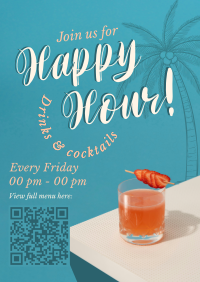 Classy Happy Hour Poster Design