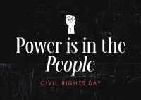 Strong Civil Rights Day Quote Postcard
