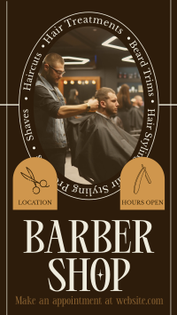 Rustic Barber Shop Instagram Story