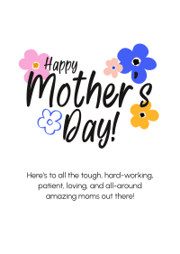 Mother's Day Colorful Flowers Poster