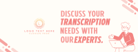 Transcription Experts Facebook Cover Design