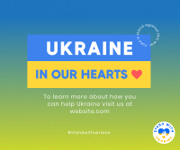 Ukraine In Our Hearts Facebook Post