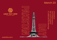 Pakistan Day Tower Postcard