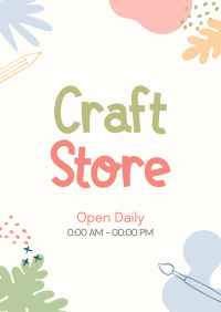 Craft Store Timings Poster