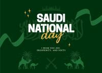 Saudi National Day Postcard