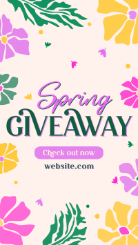 Spring Giveaway Flowers Facebook Story