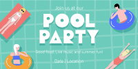 Exciting Pool Party Twitter Post