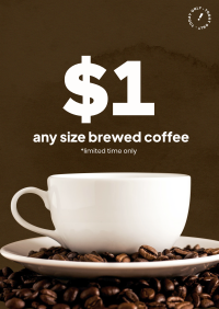 $1 Brewed Coffee Flyer