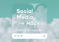 Social Media Hacks Postcard Image Preview