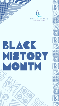 Patterned Black History Facebook Story