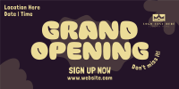 Quirky Grand Opening LB Twitter Post