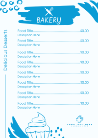 Tasty Desserts Bakery Menu Image Preview