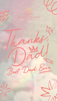 Best Dad Doodle Facebook Story Design