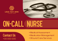 Home Nurse Service Postcard Design