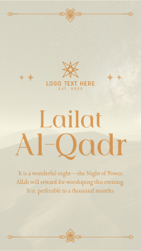 Peaceful Lailat Al-Qadr Facebook Story Design