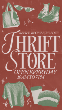 Retro Thrift Shop TikTok Video Design