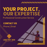 Construction Experts Linkedin Post Design