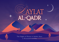 Laylat al-Qadr Desert Postcard