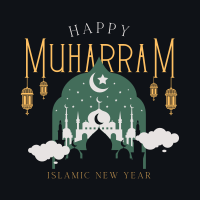 Peaceful and Happy Muharram Instagram Post Design