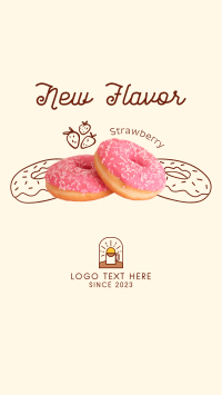 Strawberry Flavored Donut  Instagram Story
