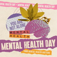 Scrapbook Mental Health Day Instagram Post Design