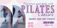 Minimalist Pilates Classes Twitter Post